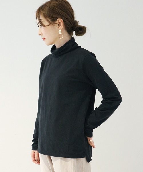 AMERICAN HOLIC(アメリカンホリック)の「ベア天竺ハイネックプルオーバー *(Tシャツ/カットソー・レディース・アイボリー/ブラック/ベージュ/ブラウン/その他9・MEDIUM/LARGE)」の3枚目の写真