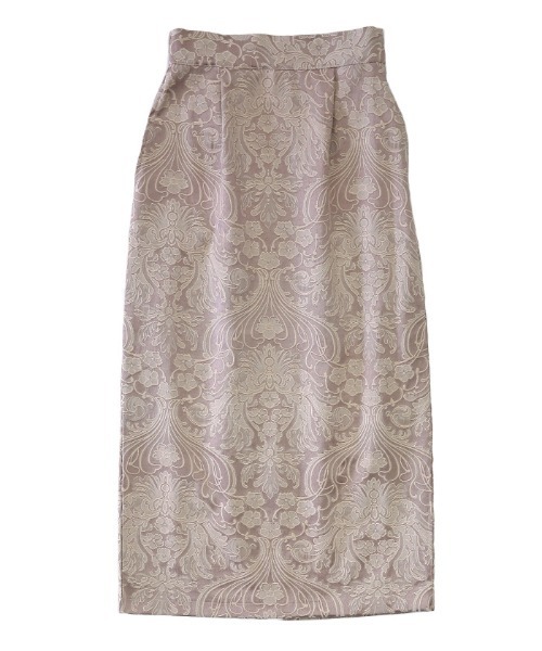 select MOCA（セレクトモカ）の「2020 S/S  ジャガードロングスカート (刺繍デザイン後ろスリット両ポケット付きタイトスカート)（スカート・レディース・ブラック/ベージュ・FREE）」の12枚目の写真