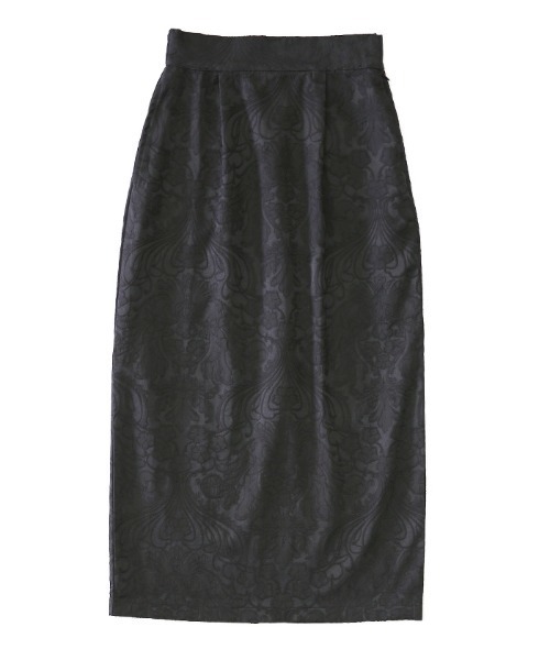 select MOCA（セレクトモカ）の「2020 S/S  ジャガードロングスカート (刺繍デザイン後ろスリット両ポケット付きタイトスカート)（スカート・レディース・ブラック/ベージュ・FREE）」の13枚目の写真