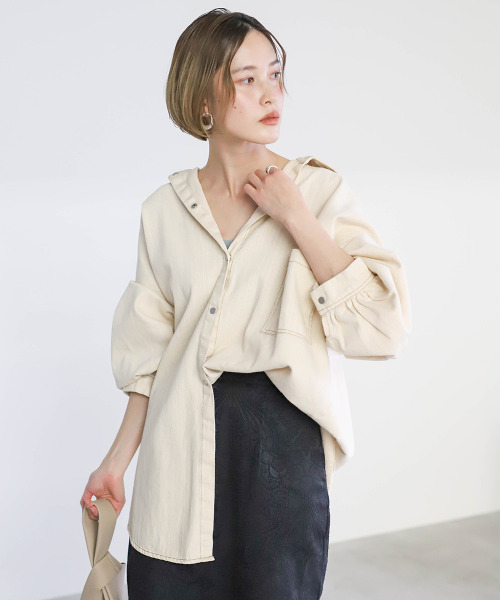 select MOCA（セレクトモカ）の「2020 S/S  ジャガードロングスカート (刺繍デザイン後ろスリット両ポケット付きタイトスカート)（スカート・レディース・ブラック/ベージュ・FREE）」の22枚目の写真