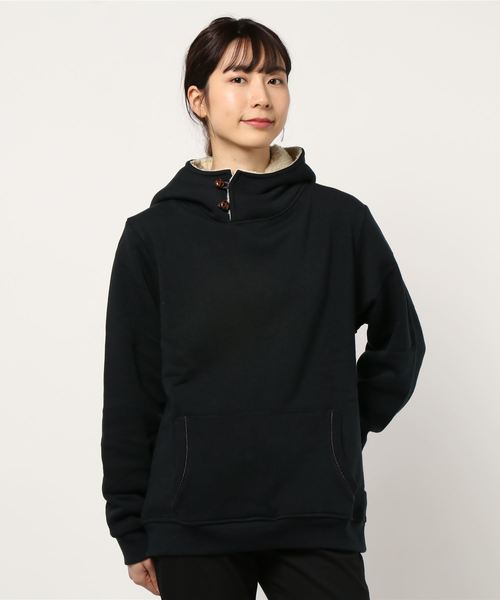 Bling Leads（ブリングリーズ）の「《ISLAND PEAK》フード裏ボア 裏起毛プルパーカー（パーカー・レディース・その他1/ブラック/チャコール/ライトグレー/ネイビー/ベージュ/その他2/杢グレー・LARGE/MEDIUM/X-LARGE）」の12枚目の写真