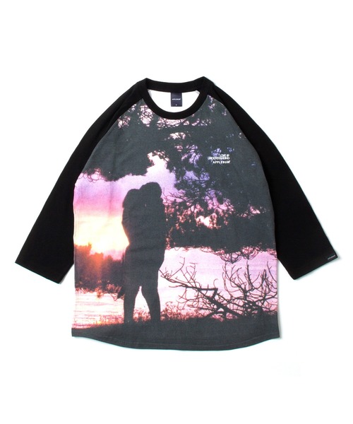 APPLEBUM（アップルバム）の「"Lover's Rock" Raglan 3/4 T-shirt（Tシャツ/カットソー・メンズ・ブラック×ホワイト・MEDIUM/LARGE/X-LARGE/XX-LARGE）」の2枚目の写真