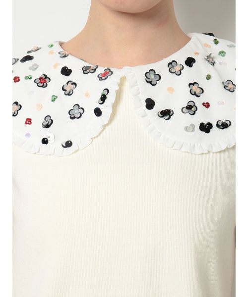 merry jenny(メリージェニー)の「floralスパンコールカットソー(Tシャツ/カットソー・レディース・アイボリー/ベージュ/グレー・FREE)」の20枚目の写真