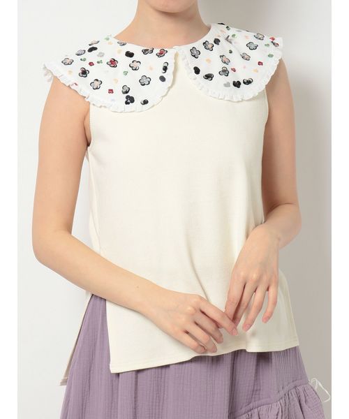 merry jenny(メリージェニー)の「floralスパンコールカットソー(Tシャツ/カットソー・レディース・アイボリー/ベージュ/グレー・FREE)」の21枚目の写真