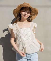 flower | フリルフラワートップ(シャツ/ブラウス)