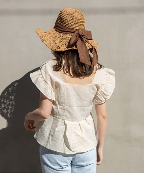 flower（フラワー）の「フリルフラワートップ（シャツ/ブラウス・レディース・アイボリー/ベージュ・FREE）」の4枚目の写真