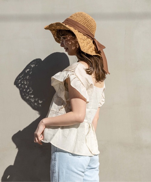 flower（フラワー）の「フリルフラワートップ（シャツ/ブラウス・レディース・アイボリー/ベージュ・FREE）」の5枚目の写真