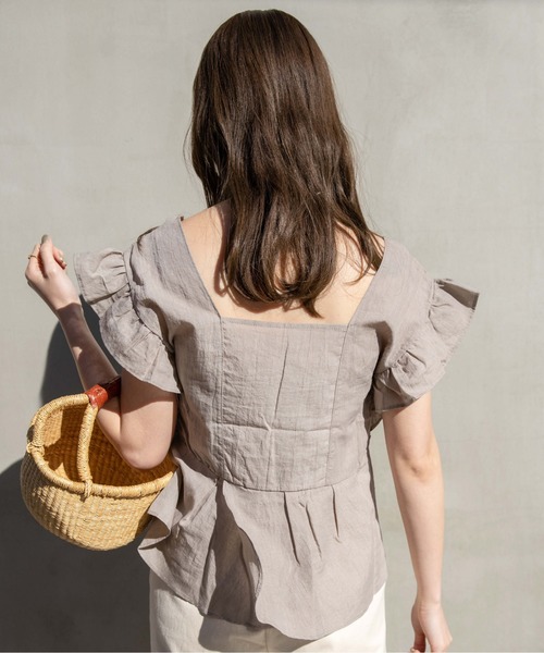 flower（フラワー）の「フリルフラワートップ（シャツ/ブラウス・レディース・アイボリー/ベージュ・FREE）」の7枚目の写真