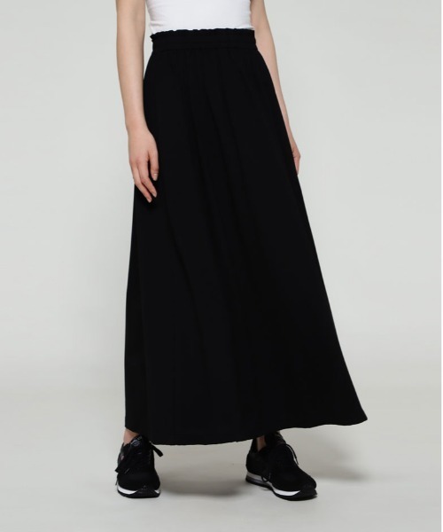SUNSPEL(サンスペル)の「WOMEN’S LONG STAPLE COTTON JERSEY(スカート・レディース・ブラック/チャコール・2)」の3枚目の写真