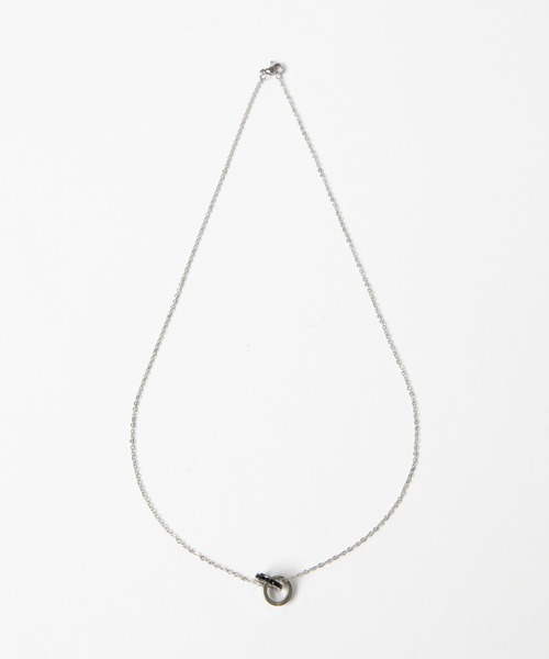 WEGO(ウィゴー)の「WEGO/ラインストーンリングチェーンネックレス(ネックレス・メンズ・シルバー/ブルー/ブラック・FREE)」の11枚目の写真