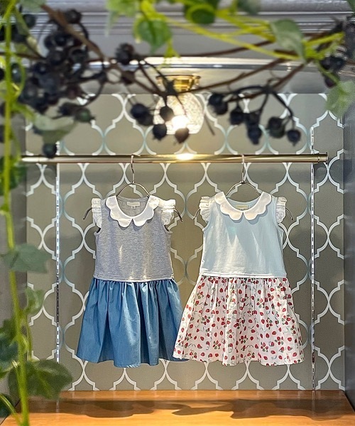 Panpantutu パンパンチュチュ のファッション エンジェルカラーワンピース 半袖 90 100cm ワンピース