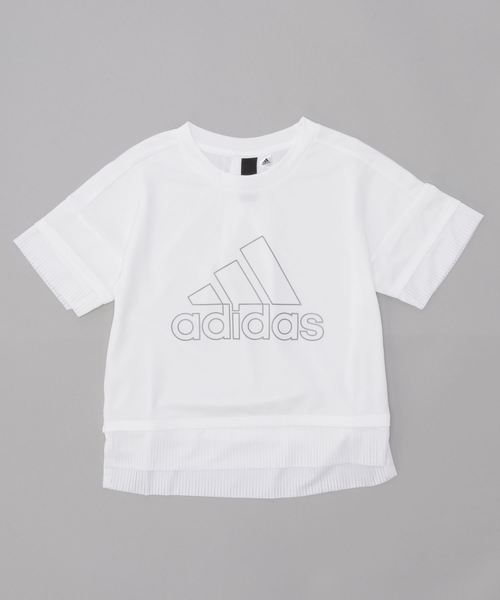 adidas(アディダス)の「アディダス adidas GURTシャツ(Tシャツ/カットソー・キッズ・パープル/ホワイト・120cm/130cm/140cm/150cm/160cm)」の1枚目の写真