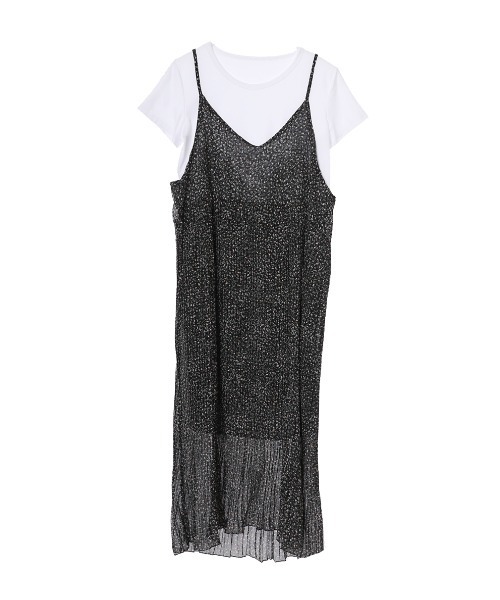 fifth（フィフス）の「小花柄ギャザーキャミワンピセット（ワンピース・レディース・グリーン/オレンジ/ブラック・MEDIUM）」の15枚目の写真