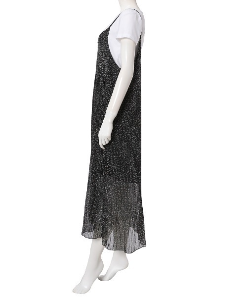 fifth（フィフス）の「小花柄ギャザーキャミワンピセット（ワンピース・レディース・グリーン/オレンジ/ブラック・MEDIUM）」の6枚目の写真