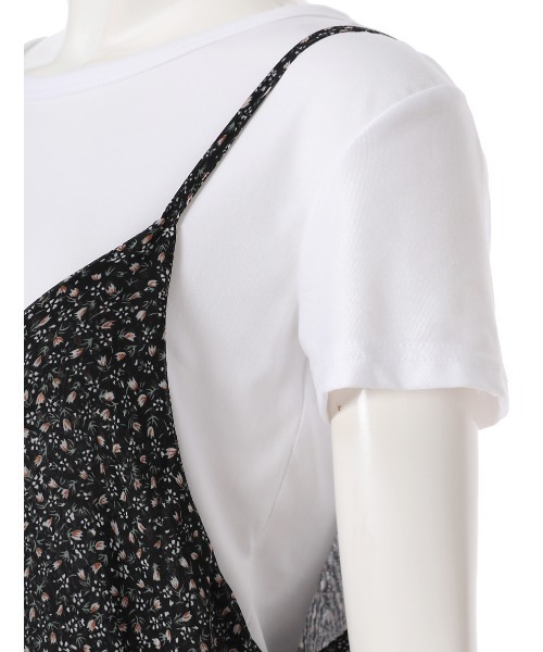 fifth（フィフス）の「小花柄ギャザーキャミワンピセット（ワンピース・レディース・グリーン/オレンジ/ブラック・MEDIUM）」の8枚目の写真