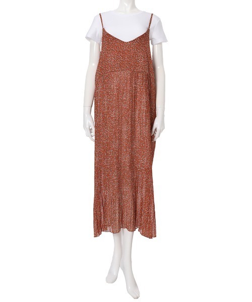 fifth（フィフス）の「小花柄ギャザーキャミワンピセット（ワンピース・レディース・グリーン/オレンジ/ブラック・MEDIUM）」の11枚目の写真