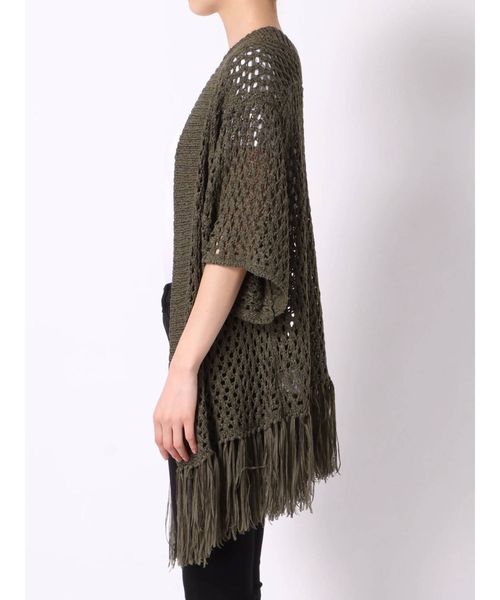 dazzlin（ダズリン）の「フリンジディティールカーデ（カーディガン/ボレロ・レディース・ベージュ/オフホワイト/カーキ・FREE）」の13枚目の写真