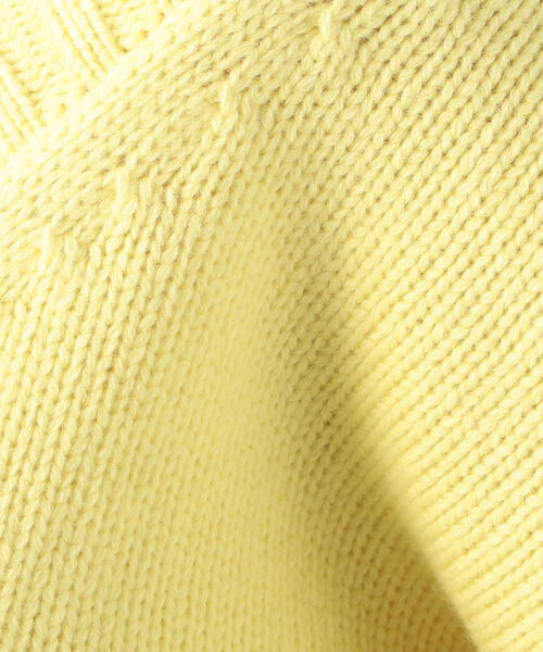 MACPHEE -  MACPHELAMBS CASHMERE Vネックプルオーバーイエロー MACPHEE - MACPHELAMBS CASHMERE Vネックプルオーバーイエローの