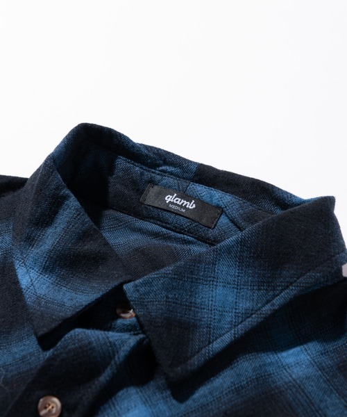 glamb（グラム）の「Big ombre check SH / ビッグオンブレチェックシャツ（シャツ/ブラウス・メンズ・ブルー/レッド・M/L）」の5枚目の写真
