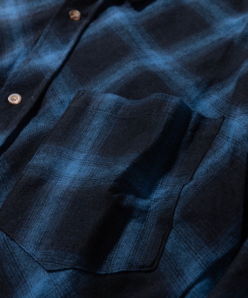 glamb（グラム）の「Big ombre check SH / ビッグオンブレチェックシャツ（シャツ/ブラウス・メンズ・ブルー/レッド・M/L）」の6枚目の写真