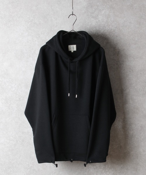 make a ray!（メイク ア レイ！）の「裾ドローコードプルオーバーパーカー/スウェットパーカー/フーディー（パーカー・メンズ・グレー/ブラック/ベージュ・M/XL/L）」の2枚目の写真