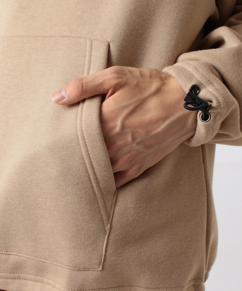 make a ray!（メイク ア レイ！）の「裾ドローコードプルオーバーパーカー/スウェットパーカー/フーディー（パーカー・メンズ・グレー/ブラック/ベージュ・M/XL/L）」の11枚目の写真