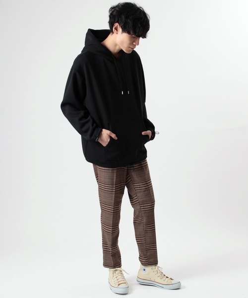 make a ray!（メイク ア レイ！）の「裾ドローコードプルオーバーパーカー/スウェットパーカー/フーディー（パーカー・メンズ・グレー/ブラック/ベージュ・M/XL/L）」の15枚目の写真