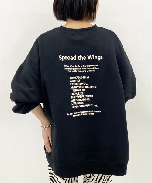 apres jour mignon(アプレジュールミニョン)の「アソートプリントルーズスウェット【ZOZOTOWN限定アイテム】(スウェット・レディース・ブラック/ブラック系その他/ボルドー/アイボリー/クリーム/ブルー系その他/グレイッシュベージュ/モカ/その他/ダークブラウン/パープル/ブラック系その他2・X-LARGE/フリー)」の3枚目の写真