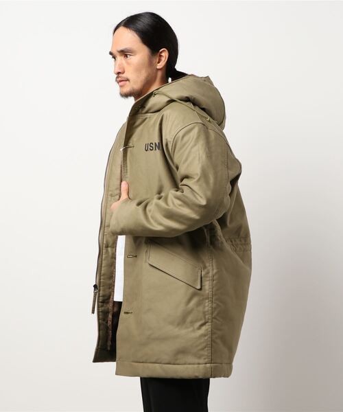 HOUSTON(ヒューストン)の「HOUSTON/ヒューストン N-1 DECK COAT(ミリタリージャケット・メンズ・ベージュ・MEDIUM/LARGE)」の2枚目の写真