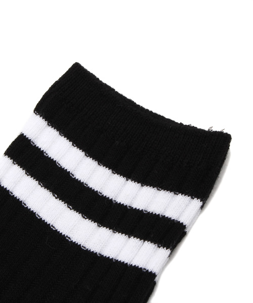 WEGO（ウィゴー）の「WEGO/2ラインソックス（ソックス/靴下・レディース・ホワイト/ブラック/ダークグリーン/ワイン・FREE）」の5枚目の写真