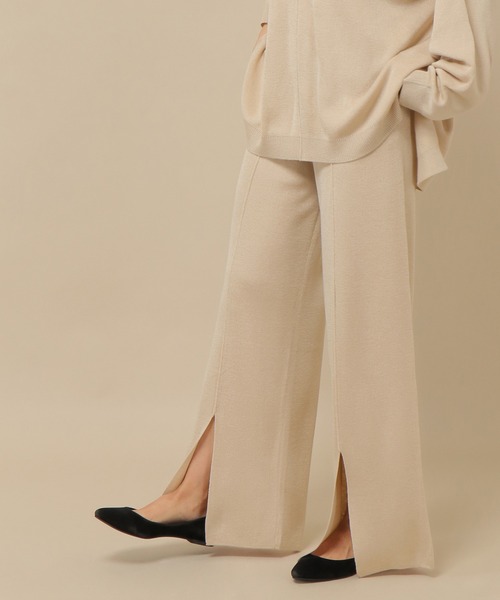 ikka（イッカ）の「スーパーアンチピリングニットパンツ（その他パンツ・レディース・グリーン系その他/ベージュ/ブラック・S/M）」の3枚目の写真