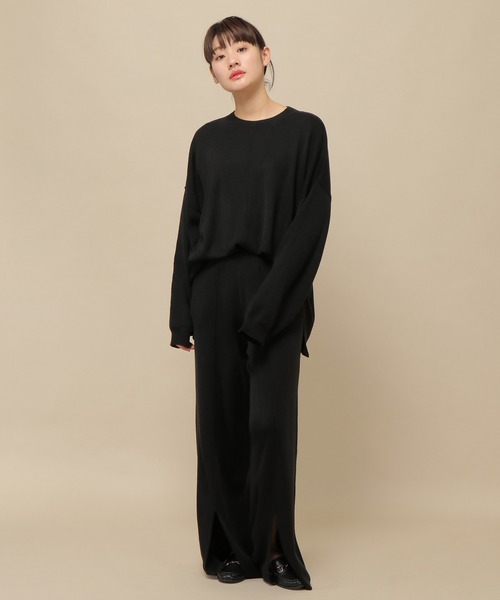 ikka（イッカ）の「スーパーアンチピリングニットパンツ（その他パンツ・レディース・グリーン系その他/ベージュ/ブラック・S/M）」の4枚目の写真