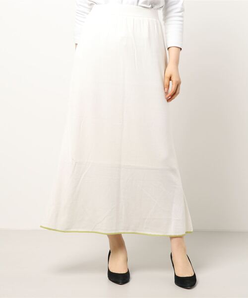 Q（キュー）の「マーメイドニットスカート（スカート・レディース・ホワイト/ライトグレー/ベージュ・MEDIUM）」の7枚目の写真