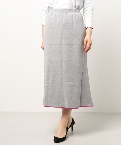 Q（キュー）の「マーメイドニットスカート（スカート・レディース・ホワイト/ライトグレー/ベージュ・MEDIUM）」の9枚目の写真