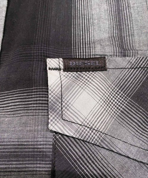 ウエスタンチェックシャツ シャツ ブラウス S East Long シャツ ブラウス Diesel ディーゼル のファッション ウエスタンチェックシャツ オンブレーチェック