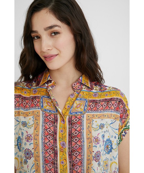 Desigual（デシグアル）の「シャツ半袖 YAEL（シャツ/ブラウス・レディース・レッド・M/L/SS/S/2L/3L）」の7枚目の写真