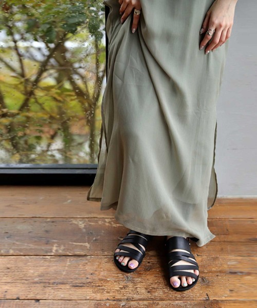 antiqua（アンティカ）の「ベルトサンダル（サンダル・レディース・ブラック/ブラウン・L/LL/M/S）」の7枚目の写真