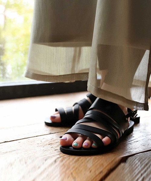 antiqua（アンティカ）の「ベルトサンダル（サンダル・レディース・ブラック/ブラウン・L/LL/M/S）」の6枚目の写真