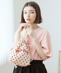 MILKFED. | HEART PATTERN DRAWSTRING BAG MINI(ハンドバッグ)