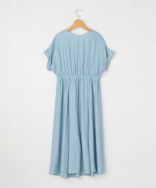 NOLLEY’S（ノーリーズ）の「リネン混ドビーワンピース（ワンピース・レディース・ライトブルー/ネイビー/グリーン・38/36）」の5枚目の写真