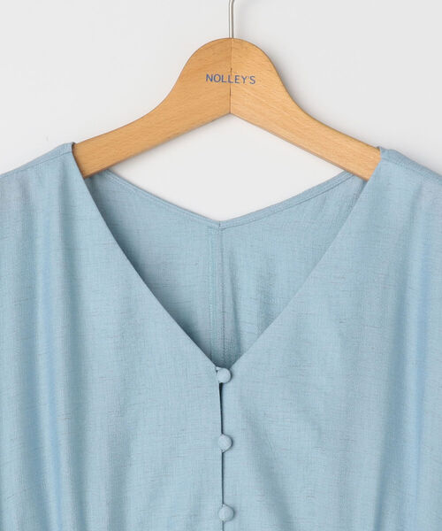 NOLLEY’S（ノーリーズ）の「リネン混ドビーワンピース（ワンピース・レディース・ライトブルー/ネイビー/グリーン・38/36）」の7枚目の写真