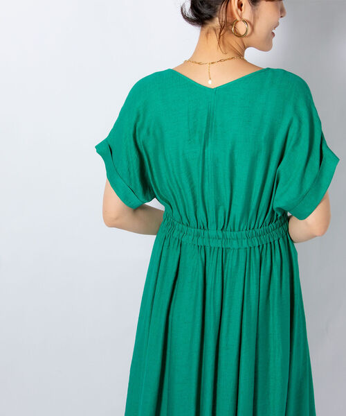 NOLLEY’S（ノーリーズ）の「リネン混ドビーワンピース（ワンピース・レディース・ライトブルー/ネイビー/グリーン・38/36）」の21枚目の写真