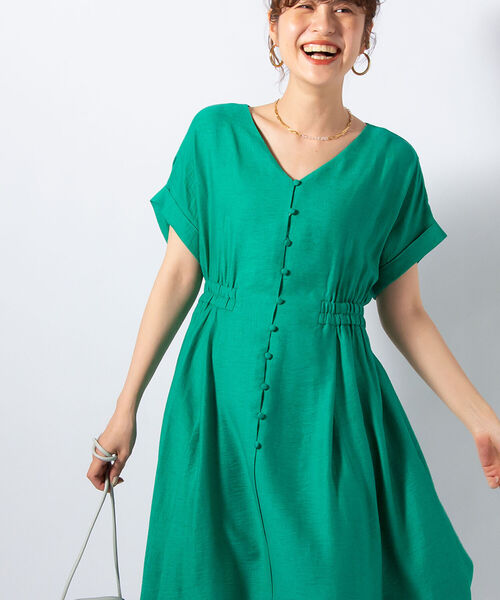 NOLLEY’S（ノーリーズ）の「リネン混ドビーワンピース（ワンピース・レディース・ライトブルー/ネイビー/グリーン・38/36）」の22枚目の写真