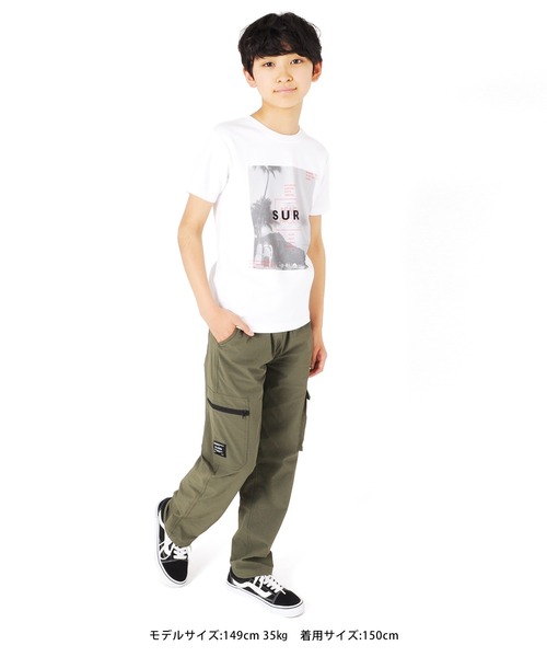 GLAZOS（グラソス）の「[ストレート]ナイロンリップストップ・カーゴパンツ（カーゴパンツ・キッズ・チャコールグレー/カーキ・160cm/150cm/130cm/170cm/140cm）」の15枚目の写真