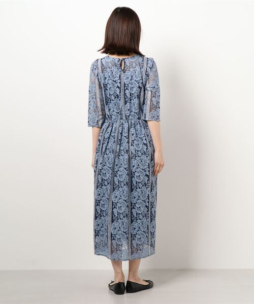 KATHARINE ROSS（キャサリンロス）の「【KATHARINE ROSS】●結婚式 ストライプレースロングドレス（ドレス・レディース・ブルー・MEDIUM）」の3枚目の写真