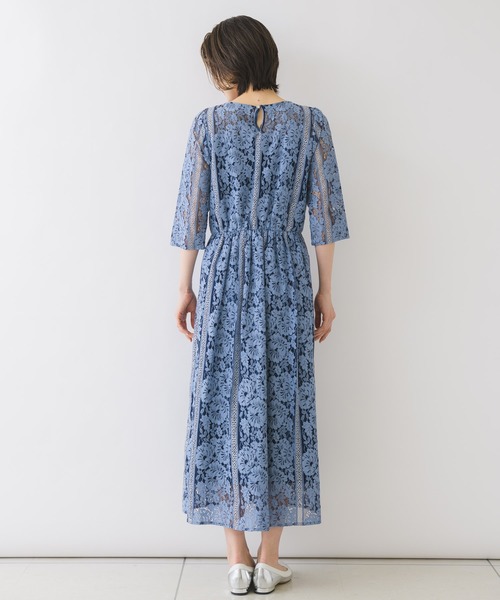 KATHARINE ROSS（キャサリンロス）の「【KATHARINE ROSS】●結婚式 ストライプレースロングドレス（ドレス・レディース・ブルー・MEDIUM）」の10枚目の写真