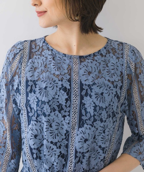 KATHARINE ROSS（キャサリンロス）の「【KATHARINE ROSS】●結婚式 ストライプレースロングドレス（ドレス・レディース・ブルー・MEDIUM）」の11枚目の写真