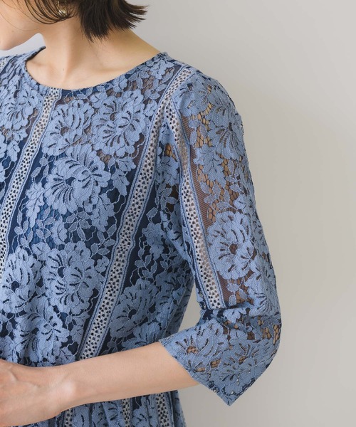 KATHARINE ROSS（キャサリンロス）の「【KATHARINE ROSS】●結婚式 ストライプレースロングドレス（ドレス・レディース・ブルー・MEDIUM）」の12枚目の写真