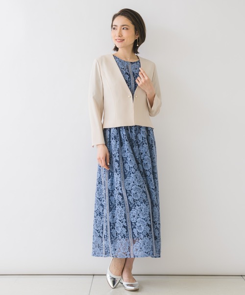 KATHARINE ROSS（キャサリンロス）の「【KATHARINE ROSS】●結婚式 ストライプレースロングドレス（ドレス・レディース・ブルー・MEDIUM）」の6枚目の写真