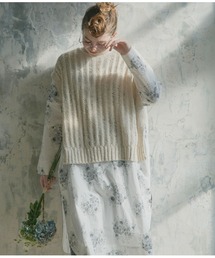 PUAL CE CIN | 綿麻／コットンリネン／スラブ針抜きベスト(ベスト)